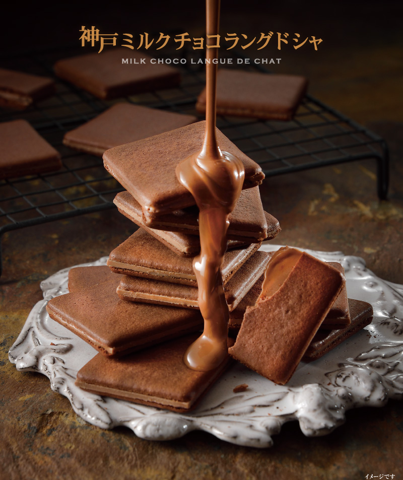 神户牛奶巧克力夹心饼干 20枚 黑巧克力