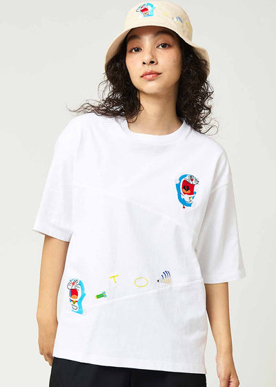 【约2周到货】graniph x doraemon 白色短袖T恤 unisex