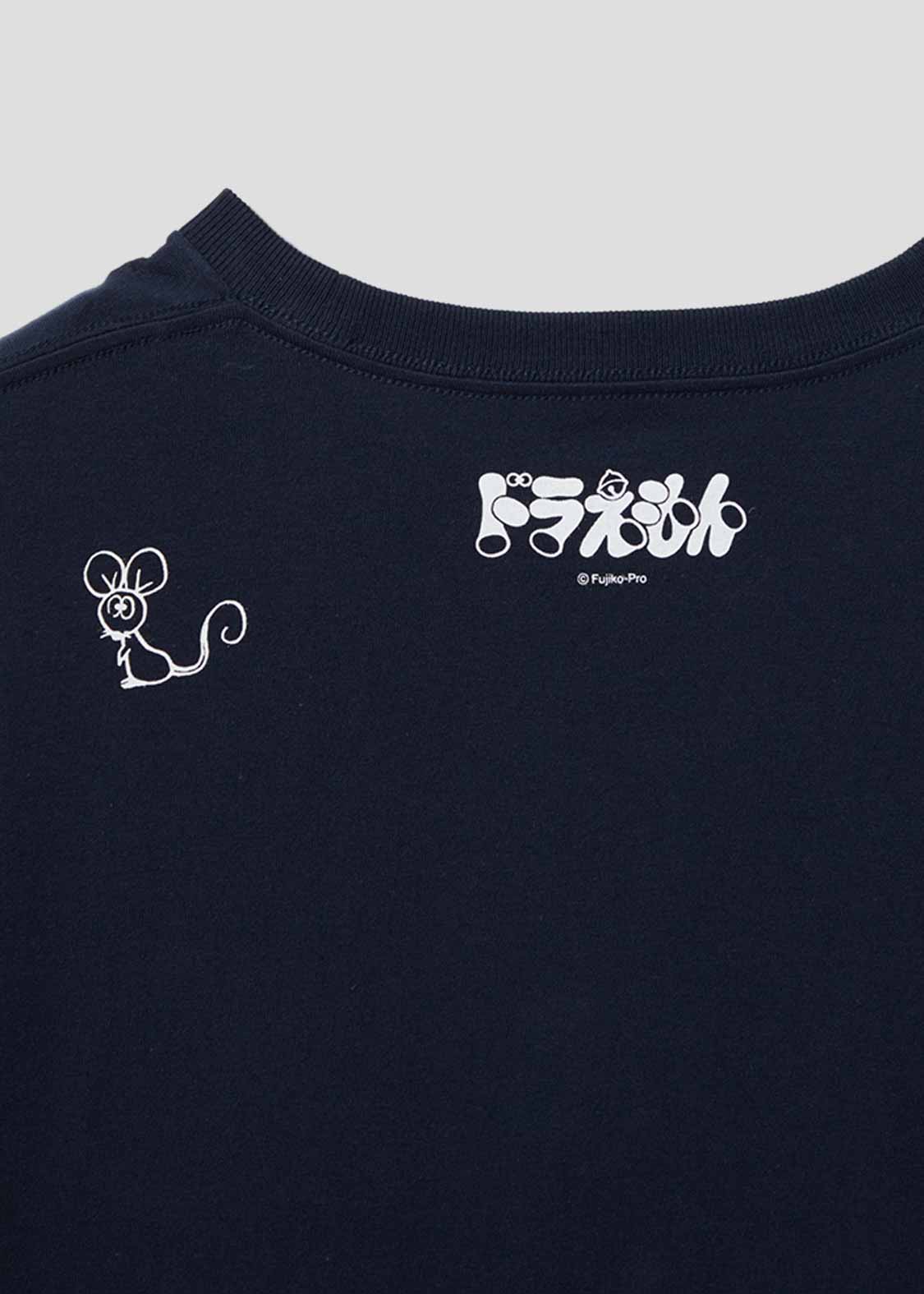 【约2周到货】graniph x doraemon 白色短袖T恤 （深蓝） unisex