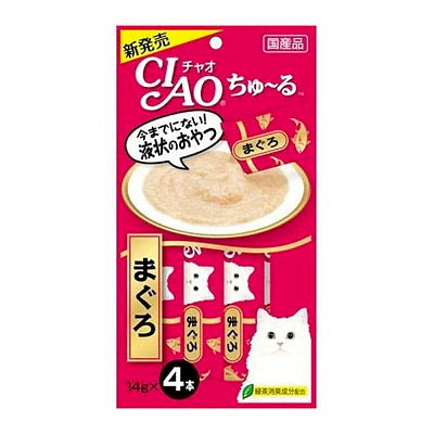 CIAO 猫用 液体treat  金枪鱼 口味 14g/条，4条装