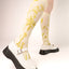 Yellow Leaf Knee Socks for Girls & Women | Fun and Stylish | Versatile and Comfortable Knee Socks | Gift Idea |