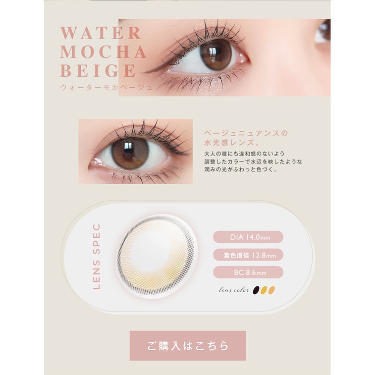 【约两周到货】Envie 日抛 Water Mocha Beige 0-1000度可选