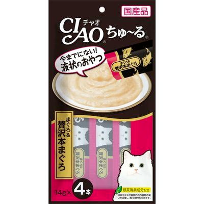 CIAO 猫用 液体treat 高级金枪鱼 口味 14g/条，4条装